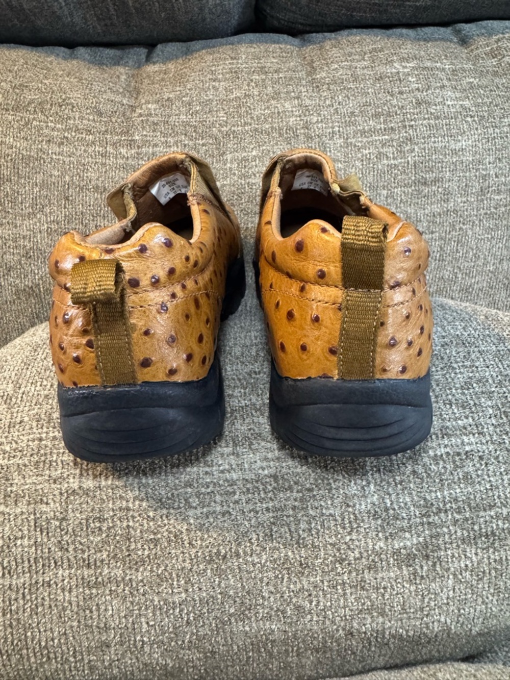 Roper Men's Performance Slip-On Shoes Faux Ostrich Leather Size 9 - Picture 9 of 11